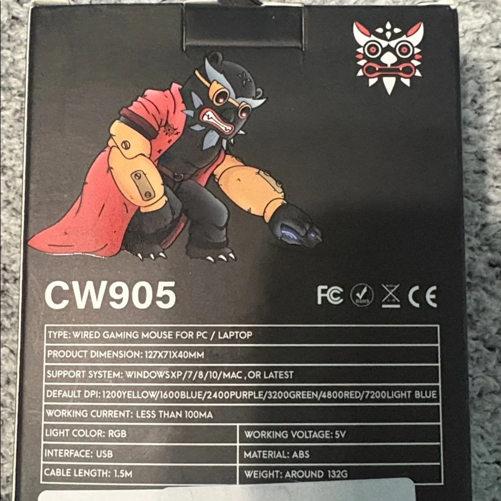 CW905 RGB Gaming Mouse - Black